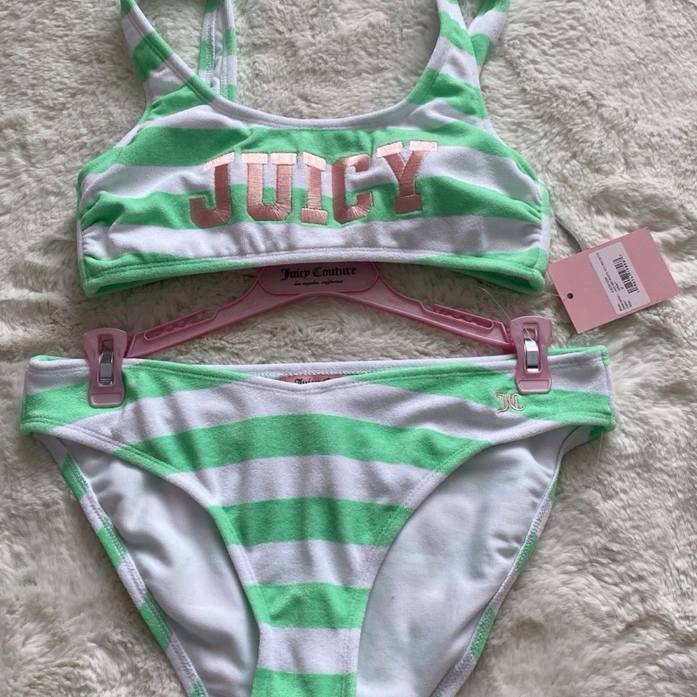 Juicy Couture Striped Regular Size M Bikini Swimwear for Women Viral! NWT summer